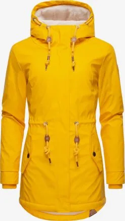 Ragwear Outdoor Jassen Functionele Jas Monadis Rainy Dames Geel