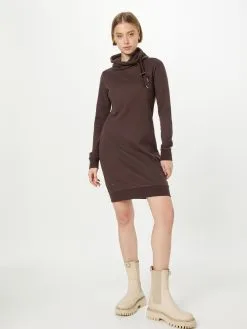 Ragwear Mini Jurken Jurk Chloe Dames Chocoladebruin -Goedkope Ragwear winkel eeb81858522a5c35562904c6a9831503