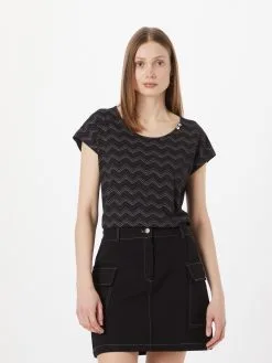 Ragwear T-shirts Shirt CHEDAR CHEVRON Dames Zwart -Goedkope Ragwear winkel f9723bbcef0d9c1b6307888c33c24d73