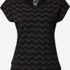 Ragwear T-shirts Shirt CHEDAR CHEVRON Dames Zwart