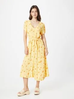 Ragwear Midi Jurken Jurk BONYA Dames Lichtgeel -Goedkope Ragwear winkel fb0de97296bbc8f633d25f5885ccb14b